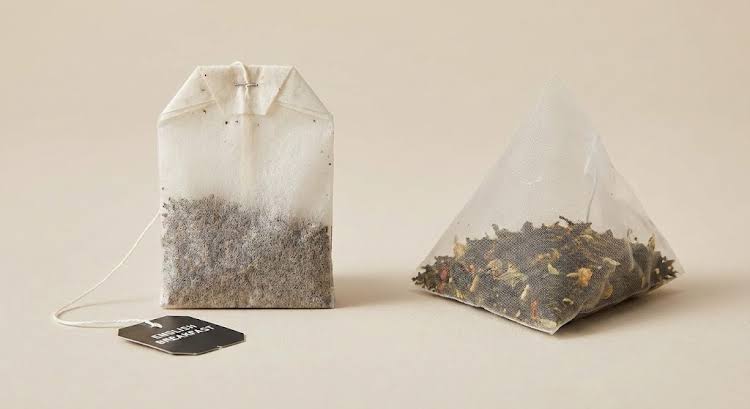 Packed tea bags — standard and pyramid style